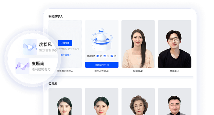 生成数字人主播